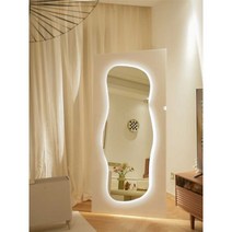 전신 물결거울 카페 특이한 모던 북유럽 비대칭 쇼룸, 80CMx180CM(카키리본라이트)