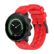 순토 다이빙컴퓨터시계 suunto 9 baro 9 spartan 실리콘 스트랩 용 suunto 7 스포츠 스마트 시계 교체 팔찌, 빨간색, 순토 9
