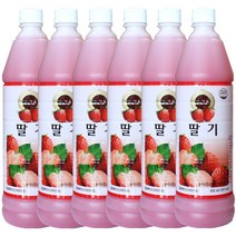 청솔 딸기 음료베이스 835ml / 과일원액, 6개