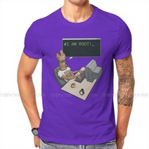 코딩로봇 프로그래머 컴퓨터 코드 I am Root T 셔츠 클래식 그래픽 Tshirt 대형 o-넥 반팔, 12 보라색_09 6XL