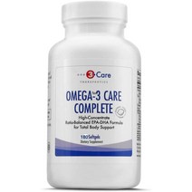 미국직구 3Care 오메가-3 컴플리트 2400mg 밸런스 1:1 EPA&DHA 총체을 어유 180-카운트 소프트젤, 상세참조, 수량