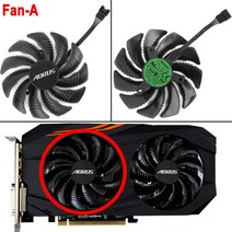 컴퓨터 부속 기가 바이트 AORUS Radeon RX 570 580 4G 비디오 카드 RX570 RX580 그래픽 쿨러 팬 88MM GPU 냉각 교체, [01] fan A, 01 fan A