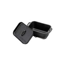 캡틴스태그 CAPTAIN STAG 더치 오븐 철 주물 사각형 더치 오븐 폭 270X 깊이 170X 높이 120mm 만수용량 23L 시즈닝 불필요 UG3063