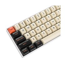 Taeeiancd PBT 키캡 - 사이드 프린트 세트 맞춤형 키캡을 통한 더블 샷 미니멀리스트 화이트 체리 프로파일 130키 안시 미국 레이아웃 60% 65% 95% 기계식 키보드, DKK-Carbon ASA