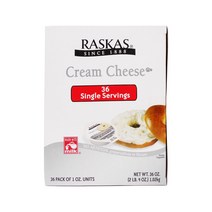 라스카스 크림치즈 스프레드 1Oz x 36개 냉장포장, 1box, 1.02kg