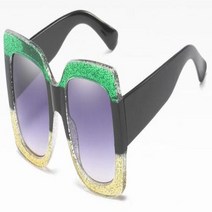 얼굴형에맞는안경 빅사이즈 대두 안경태 여성패션선글라스 럭셔리 브랜드 디자이너 대형 선글라스 여성용 남성용 반짝이 레드 그린 프레임 큰 차양 패션