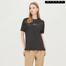 시슬리 레이스 패치 블라우스 SAWS37131 BK