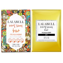 라라벨 천연 헤나 염색약 블랙, 4개