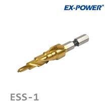 이엑스파워 EXP 헤리컬 타입 스텝드릴 2날 SUS용 ESS-1 천공 작업 고온 열에 강한 티탄 알루미늄 재질 드릴 내구성 우수