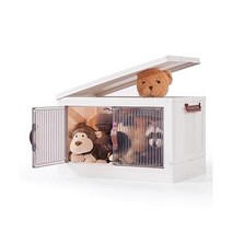 DOUHO 옷장 정리함 및 보관 58 2L(19갤런) 뚜껑과 바퀴가 있는 보관함 접이식 접이식 상자 트렁크 자동차 집 사무실 기숙사 방 필수품에 추천 플라스틱 1팩, 19 Gal_1팩