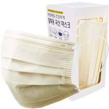 국산 바닐라 베이지 마스크 멜트블로운 3중구조 일회용 컬러 대형 50매, 1박스