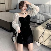 다낭원피스 발리 원피스 동남아 베트남 여행룩 휴양지룩 해외여행여름옷 동남아여름옷 롱 퍼프 슬리브 드레스 여성 패치 워크 패션 하라주쿠 카와이 Ins 레저 스타일 v 넥 경기