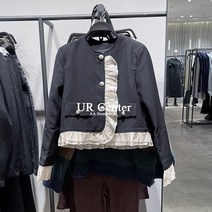 모직 버튼 레이스 누빔 재킷 스티치 더플 카라 숏코트 라인 앙고라 자켓
