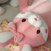 해피바니 토끼 모찌 쿠션 인형 바디필로우, 핑크