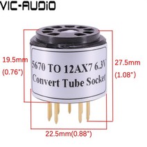 진공관 앰프 오디오 1pc 6n3 6h3n 369a 5670 12ax7 ecc82 ecc83 12au7 6.3v 소켓 diy 변환 소켓 어댑터, 5670에서 12ax7 6.3v로