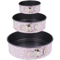 고온 오븐 트레이 3 pcs 세트 라운드 틴비 스틱 케이크 잠금 가정용 주방 사용 22cm20cm18cm 베이킹틀 오븐팬 213, 아미 그린