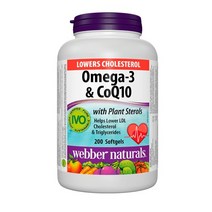 캐나다직배송 웨버네츄럴 오메가3 & 코큐텐 +식물성스테롤 200소프트젤