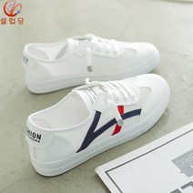 셀럽당 메쉬 화이트 슈즈 여춘하절 공기를 통하게 하다 운동화 얇은 판자화