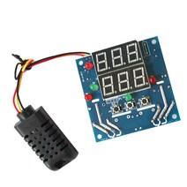 AC/DC 12V 디지털 지능형 온습도 컨트롤러 보드 모듈, 7x7x3cm