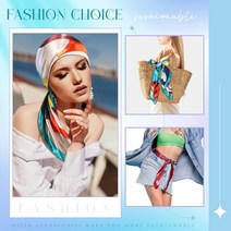 Satinior 88.9cm(35인치) 실크 헤드 스카프 2개 대형 스퀘어 넥 .. 정품보장