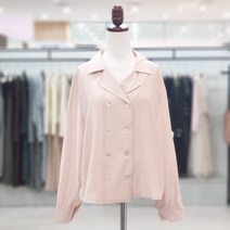 에이비에프지 더블 버튼 핑크 블라우스 HISFX1B43C