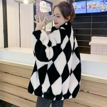 램스울 코트 여 쇼트 겨울 박시 모피 양털 퍼 일체형 여성모피 퍼코트 퍼자켓 모피코트