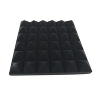 방음 판넬 보드 흡음제 12/24 팩 30x30x5cm 스튜디오 어쿠스틱 폼 패널 피라미드 처리 스폰지 씰링 스트립, [02] 24pcs, [04] black