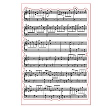 DIY 공예 카드 제조용 엠보싱 음악 배경 실리콘 클리어 스탬프 세트