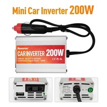 스마트 차량용인버터 소형 12v 24v 220v 200W 400W 600W 미니 자동차 인버터 50HZ 사인파 DC12V AC220V 충전기 변환기 자동 전원 공급 장치 발전기 스, [01] 200W, 1개