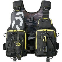 다이와(DAIWA)낚시 조끼플로트 게임 베스트프리DF-6206, 블랙옐로우