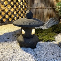 정원꾸미기 석등 석탑 정원석 조경석 둘레석 안뜰 일본식 안틱 블루 야외 탄화칼슘 램프, 높이 40cm(연결 유형 b)