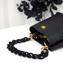 아유디 가방 체인줄 숄더 스트랩 탑핸들 숏 가방끈 41cm, 아크릴 가방 체인 스트랩 41cm, 로즈