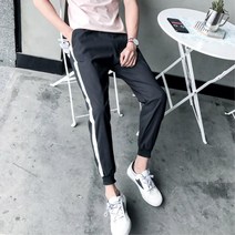 남성용 밑단시보리 흰줄 날씬해보이는 츄리닝 20대