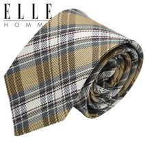[ELLE HOMME] 엘르옴므 실크넥타이 - 모카체크 베이지 8cm