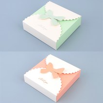 정사각 비누 포장 상자 쿠키 박스 단상자 구디백 용기 답례떡 타르트 백일떡 수능 마카롱 애교 예단 케이스 수세미 디저트 답례품 선물 베이킹 작은 용품 초콜릿 조립 생일 악세사리, 핑크