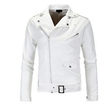 오토바이 슬림 가죽 자켓 남성용 가죽 자켓 영국 패션 남성용 pu 가죽 자켓