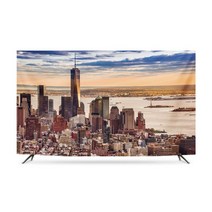 TV 대형 벽걸이 티비 커버 가림막 가리개 덮개 6종 32-86인치 모니터 커버 도시 풍경, 45인치