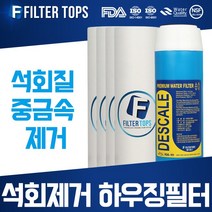 필터탑스 석회제거 하우징필터 10인치 2단세트 석회질 제거, 석회제거 하우징필터 2단 1년관리세트