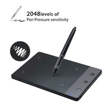 드로잉 패드 액정 타블렛 전자 노트 3개의 익스프레스 키가 있는 huion h420 그래픽 태블릿 2048 압력 감도 서명 10개의 추가 펜촉osu에 적합, 협동사, 검은 색