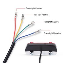 전기 팩 부품 DIY 호환 변환 자전거 라이트 36V 전기 브레이크 LED 후면 테일 경고등 사이클링 액세서리 부, 한개옵션0, 한개옵션1