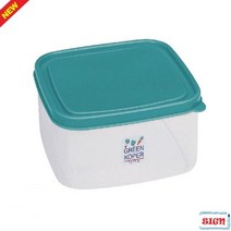 플라스틱밀폐용기 그린코퍼 정사각5호 217x99mm 3.5L 생분해성용기 투명용기 플라스틱밀폐용기 냉장고정리용기 반찬통 환경호로몬걱정없는 칸막이용기 칸칸이용기
