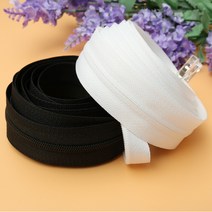 아유디 3호 나일론 롤지퍼 코일지퍼 소잉 홈패션 이불지퍼 슬라이더 만들기, 50마, 3호롤지퍼 블랙