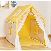 마카롱 원목 실내캠핑 아지트 텐트 놀이텐트 난방 인디언 꿈집, 원목옐로우 C