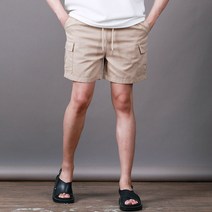 스댕클럽 남성용 코튼 워싱 카고 숏 반바지 SRT5982