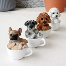 [H글로벌] 미니어처 컵강아지 ver2 1P 장식인형 테이블 선반 소dsasdfjlkfl7##4840EA_474Jr, 슈나우져