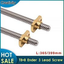 T8 * 8 Ender 3 리드 스크류 Z 축로드 + 황동 너트 8MM 365/399/400MM V2 엔더 6 CR-10S CR-6 SE I3, 03 399MM FOR CR6SE_01 1PC
