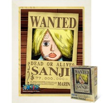 퍼즐피플 원피스 직소퍼즐 150피스, WANTED 상디 150P 액자포함(우드화이트), 150p, 없음
