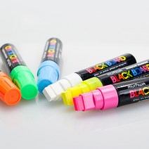 문화 점보 블랙보드마카 15mm 낱개 6칼라 사각닙, 분홍