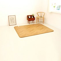 한솔 우드헤링본 카페트매트 183x150전기매트 거실매트, 단품