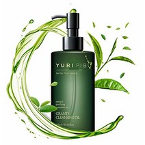 YURI PIBU Grante 클렌징 오일 295ml 10.14온스 녹차 주입 딥 클렌징 모공 제어 메이크업 제거 천연 프리미엄 오일 클렌징 오일, 1개